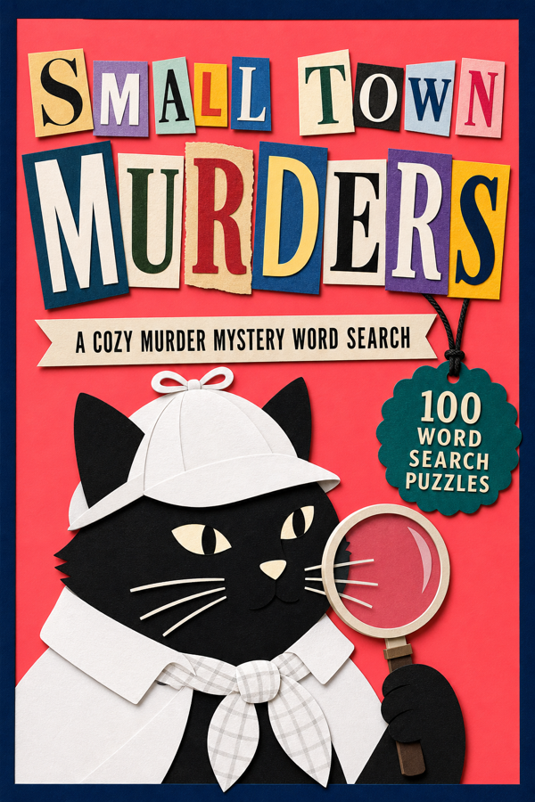 Small Town Murders: A Cozy Murder Mystery Word Search